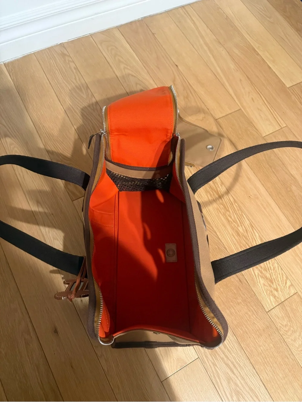 Hermes Fauve Canvas Dog Carrier
